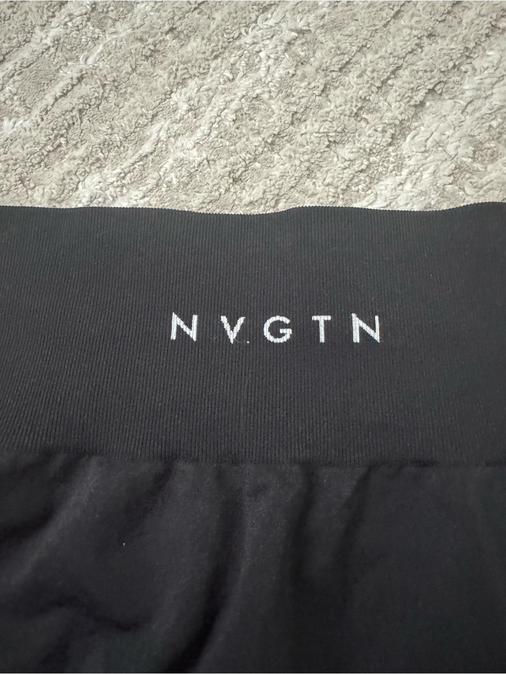 NVGTN Black High-Rise Logo Waistband Leggings